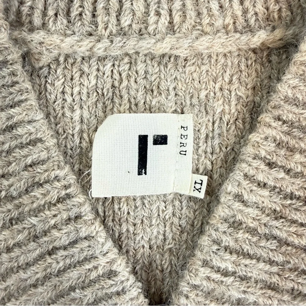 Rogan NYC Alpaca Blend Shawl Collar Sweater Mens XL Made In Peru Huckberry Beige